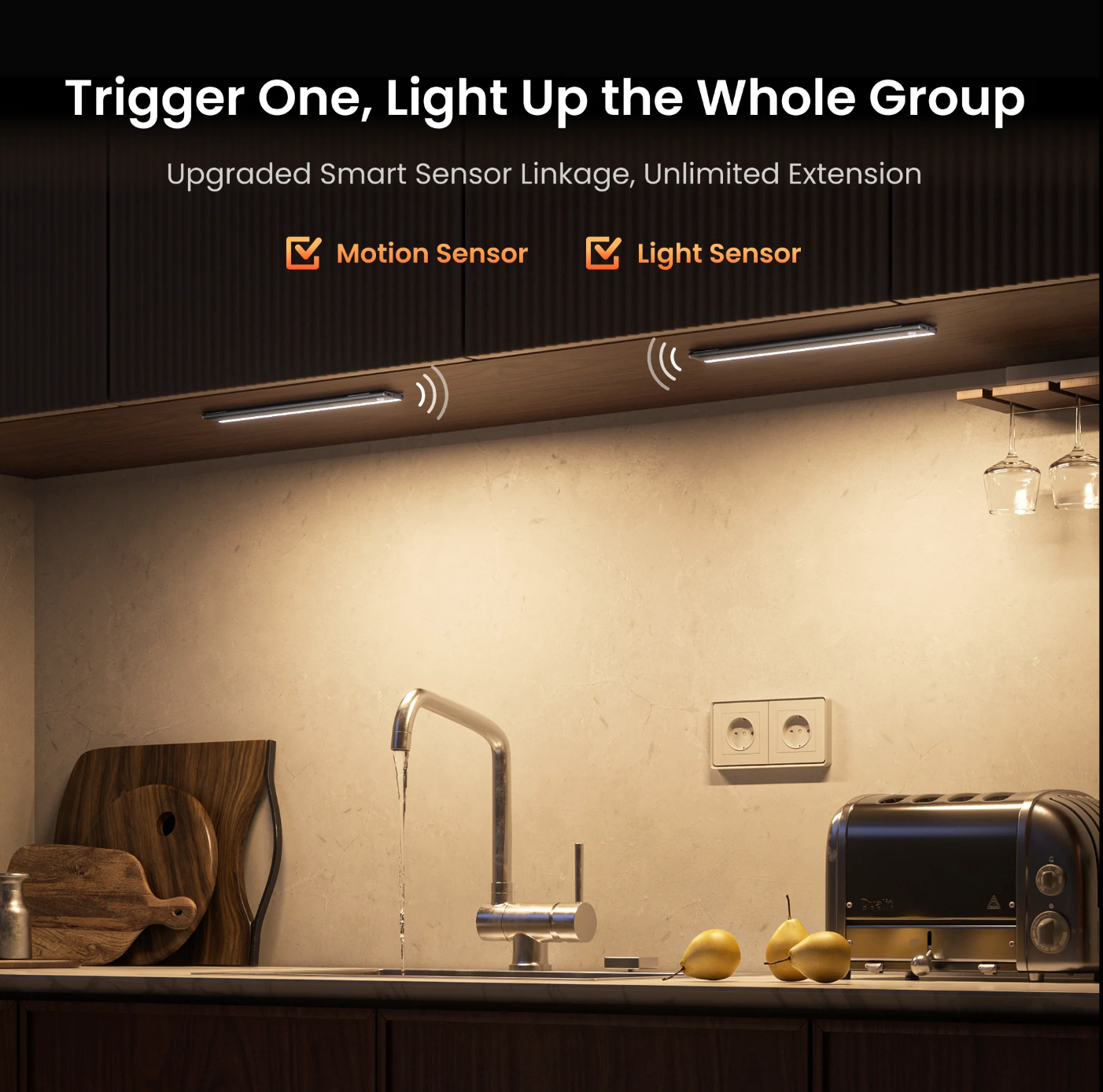 Yeelight Connect Ultra-Thin Intelligent Linkage Under Cabinet Light (2 Pack)