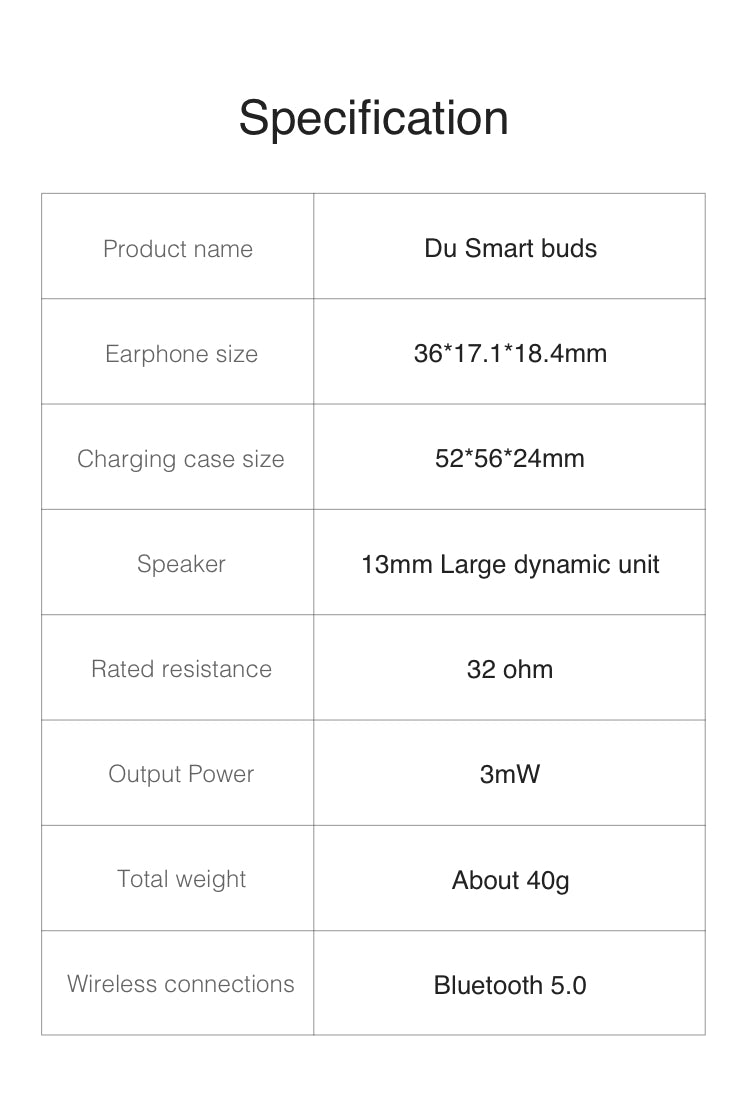 Xiaodu Du Smart Buds