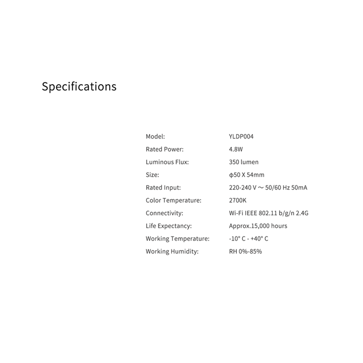 Yeelight GU10 Smart Bulb W1 (Dimmable White)