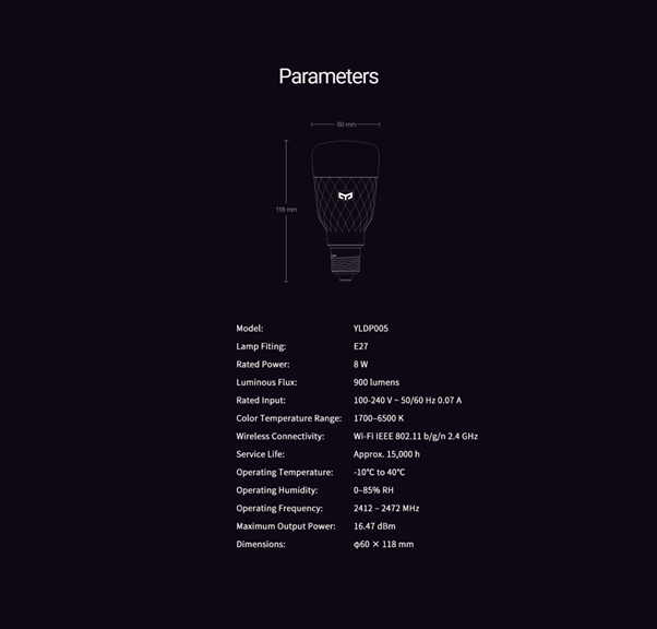 Yeelight Smart LED Bulb W3 (Multicolor)