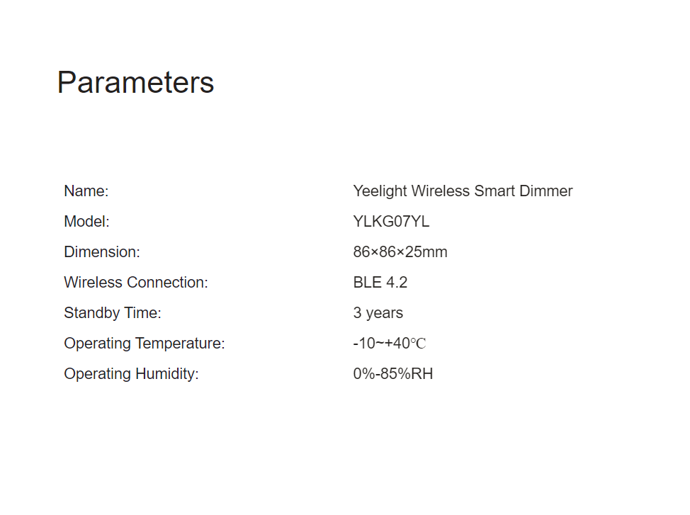 Yeelight Wireless Dimmer (Stick-on)