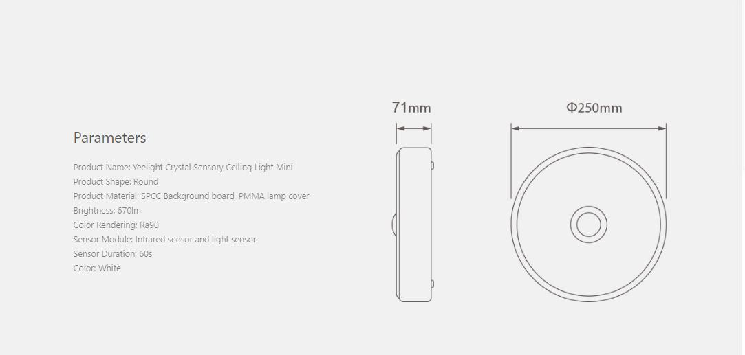Yeelight Crystal Mini LED Ceiling Light (Non-Smart)