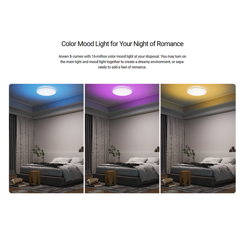 Yeelight Arwen 450S/550S LED Ceiling Light (Ambience Backlight) - works with HomeKit