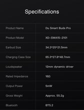 Load image into Gallery viewer, Xiaodu Du Smart Buds Pro

